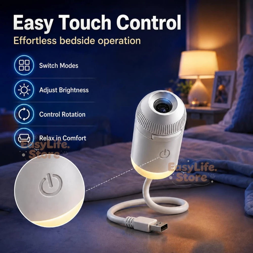 HD Smart Dynamic 5D Holographic Night Light Projector, 2-in-1 Galaxy Star and Ocean Projector with 24 Films for Bedroom Decor